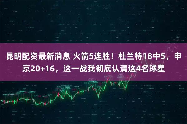 昆明配资最新消息 火箭5连胜!杜兰特18中5,申京20+16,这一战我彻底认清这4名球星